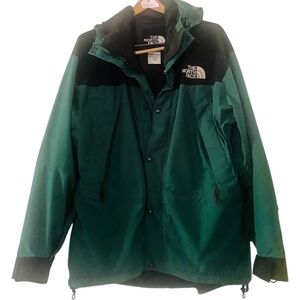 Retro The North Face 1990s Mountain Light Guide Gore-Tex Jacket Green Mens Large